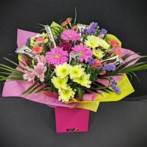Vibrant celebration flower bouquet with seasonal flowers