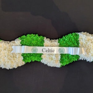 Celtic Football Club floral funeral scarf tribute