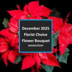 Hand-tied Florist Choice Seasonal Bouquet with colorful fresh flowers, customizable by color palette (Vibrant, Pastels, Sympathy)