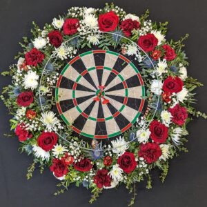 Funeral Flower Dartboard | Funeral Wreath | Funeral Flower Wreath | Florist