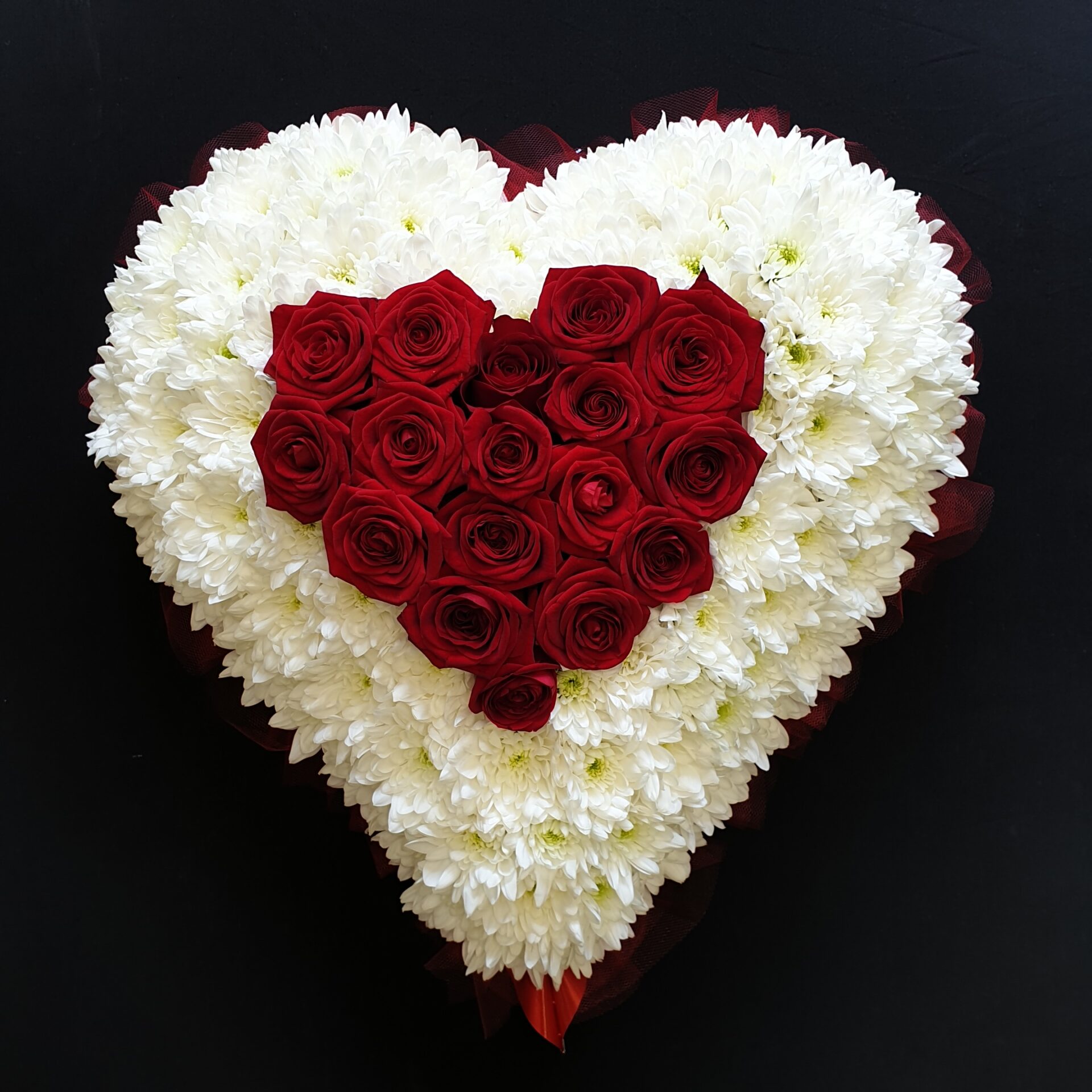 Heart 33 scaled Funeral Heart | Funeral Flower Rose Heart | Funeral Flowers