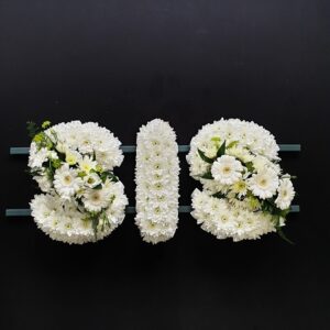 White chrysanthemum funeral Sister letters tribute