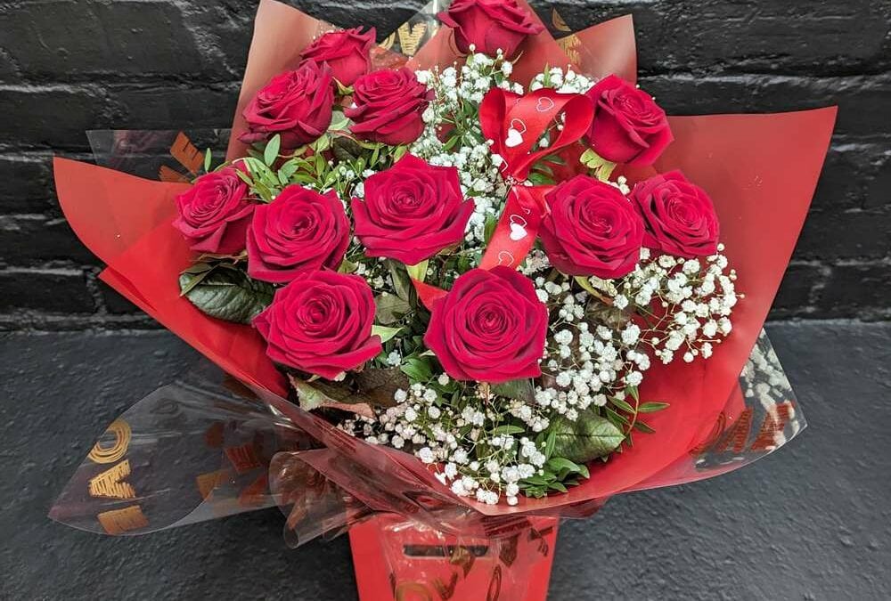 Red Valentines Day Rose Bouquet