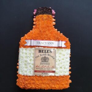 Funeral Flower Whiskey Bottle | Funeral Flowers Aberdeen | Florist