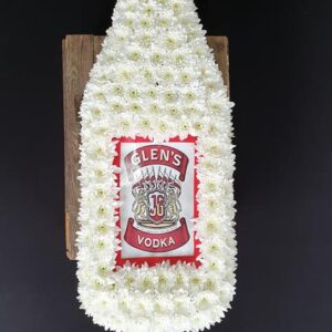 Funeral Flower Vodka Bottle | Funeral Flowers Aberdeen | Florist