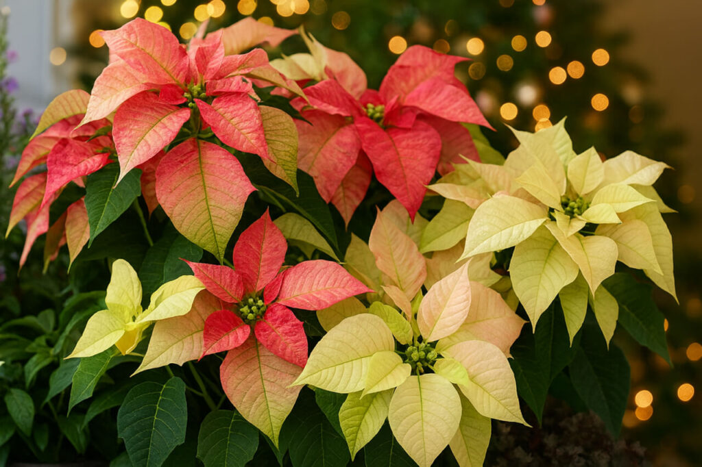 colourful poinsettia