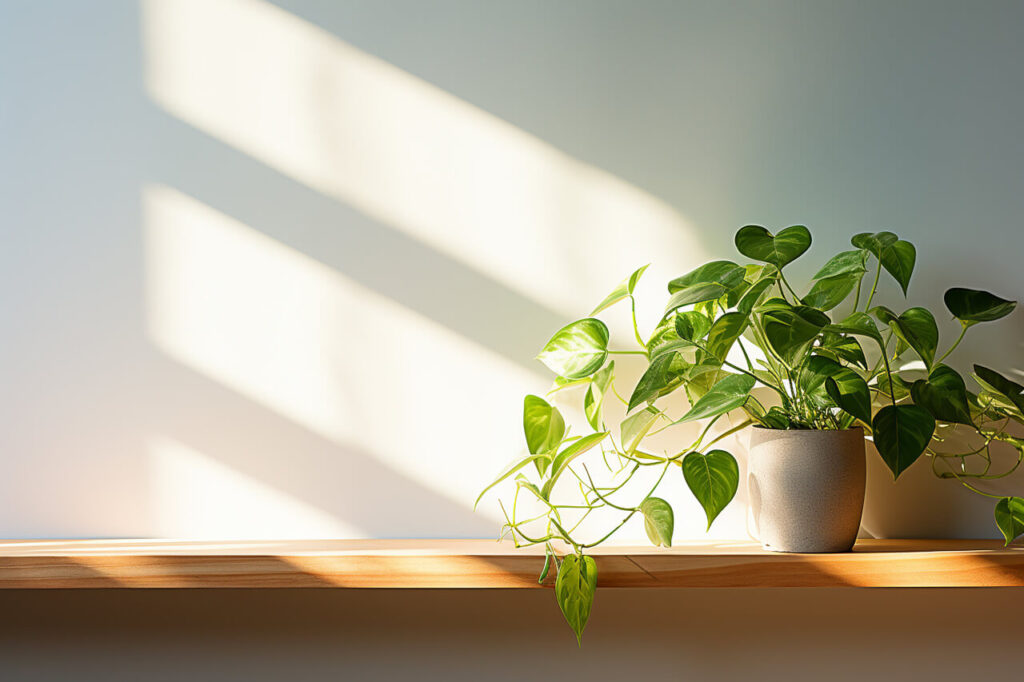 hanging pothos plant