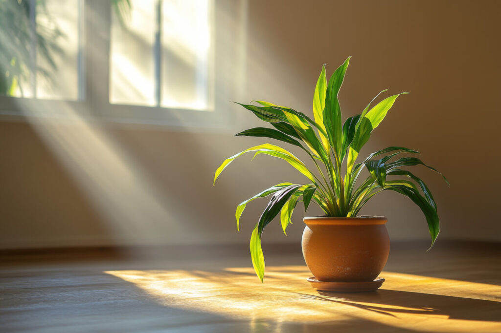 ndoor plant in sunlight
