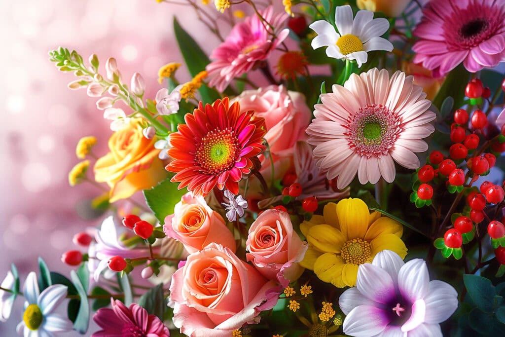 vecteezy a bunch of flowers in a vase 48132738 1